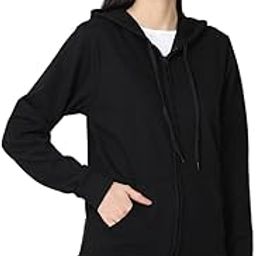 Women's Solid Casual Zipper Sweatshirt for Winter || Casual Solid Full Sleeves Women Stylish Hooded Neck Fleece Zipper Hoodie for Winter-image-14
