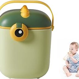 SNOWIE SOFT 550Ml Baby Formula Dispenser with Scoop&Leveller,Foodgrade Pp Double Layer Anti-Leak Milk Powder Dispenser Container,Baby Snack Storage Container for Outdoor Travel Home,Bpa Free,Green-21