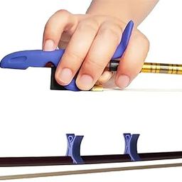 PERLMAN Violin Bow Grip Trainer & Posture Corrector Kit – Set of 4, 4/4 Violin/Viola Bow Accessories for Beginner Finger Placement & Hand Positioning (Blue)-image-80