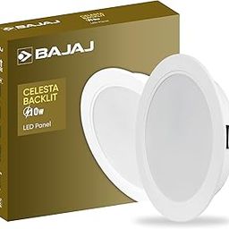 Bajaj Celesta Backlit LED Panel Ceiling Light | 10W Cool Day Light | Ideal for 4 Inch Cutout | For Hall/Living Room | White (Pack of 1)-21