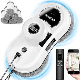Sophinique Window Cleaner Robot, X5 Window Vacuum Cleaner Smart Glass Cleaning Robotic With App & Remote, Intelligent Automatic Cleaner Robot For Outdoor/Indoor Windows Table (White)-29