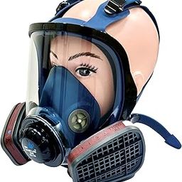 The Mask Lab- 9800 Full Face Gas Mask with T1000 : Organic Gas Filters for protection against Pollution and Dust. Used in Oil, Gas, Mining, Coal, Chemical, Pharma, Fertilizer, Steel, Cement Industries-7