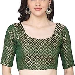 oomph! Jacquard Half Sleeve Readymade Blouse For Women - Rbblgrp2-picture-20