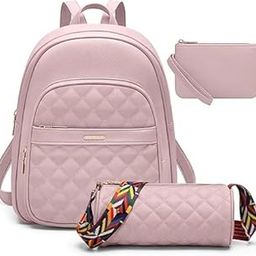 Backpack Purse for Women: 3PCS Small Backpack Set Fashion Backpack with Crossbody Bag & Coin Purse Light Weight Shoulder Travel Daypacks Bag for girls women-10