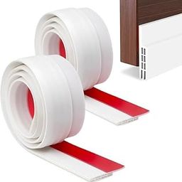 2 Pack Door Draft Stopper Under Door Draft Blocker Insulator Door Sweep Weather Stripping Noise Stopper Strong Adhesive Door Stops of Rubber Insects, Waterproof, Soundproof Door Seal for Door-picture-2