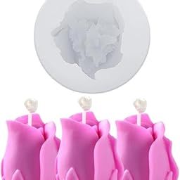 KROKIO® - Tulip Flower Candle Making Mould Silicone Big Floral Molds Bouquet Resin Art and Craft Wax Moulds Chocolate Cake Fondant-image-65