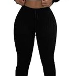 Women Solid Casual Long Sleeve Off Shoulder Crop Top Lace Long Pant Suits Black-image-1