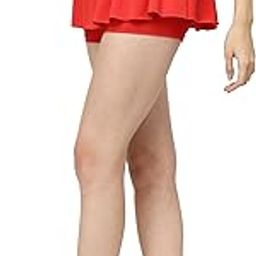 Red Solid Frill Swim Bottom-image-34
