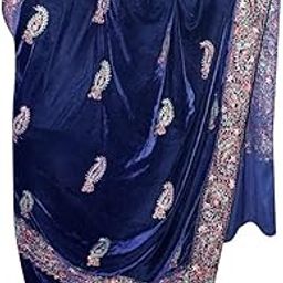 Heavy Embroidered Work Velvet Shawl for Winter for Women And Girls-image-49
