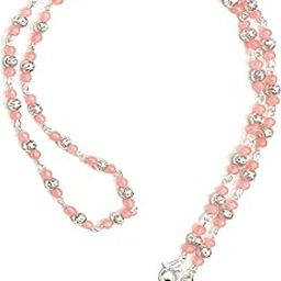Lightweight Glass Beads & Silver Filigree Spectacle Chain For Women Spectacle Chain Lanyard String for Eyewear Frames, Specs, Glasses, Sunglasses, Goggles and Eyeglasses-16
