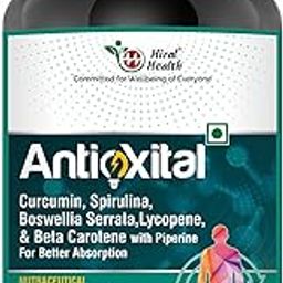 Hiral Health's Antioxital Antioxidant Supplements - Spirulina, Curcumin with Piperine | Body Detox, anti-inflammatory, Immunity Booster, Combat Aging, Boost Energy and Vitality – Pack of 1-image-85