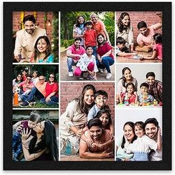 ArtX Customized Collage Photo Frames for Wall, Personalised Photo Frame with Photo Upload for Couple, Family, Friends for Bedroom, Living Room and Gift, Set of 1-20