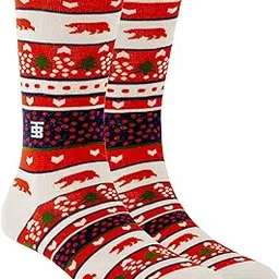 socksoho Christmas Santa Sock Limited Edition (Color: Red, White | Material : Combed Cotton | Size: UK 7-12 | Length: Regular)-picture-35