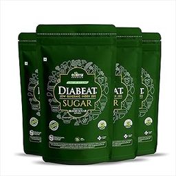 Overra Herbals Diabeat Green Diabetic Friendly Cane Sugar - Free from Chemical/Artificial Sweeteners - Low Glycemic Index (GI) - 1 KG Zipper Lock Pouch (Pack of 4)-image-56