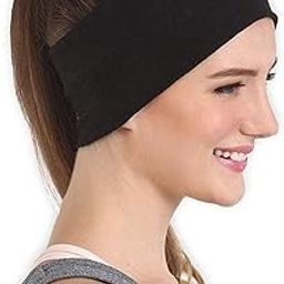 KGR Splash Headband Elastic Stretchy Hair Bands for Yoga, Sports, Gym Fitness for Women/Girls (Pack of 1) - Black-image-20