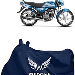 Water Resistant Bike Body Cover for Hero HF Deluxe Navy-12