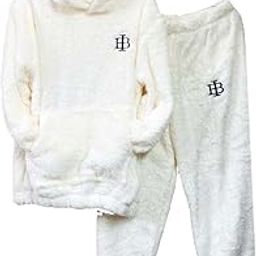 Women's and Men's Wool Blend & Fleece Long Sleeve Pullover Hoodies Set Full Length Winter Nightwear Pajama and top Set Tracksuit Gym Suit Night Suit Set Size: (L-XXL)-image-47