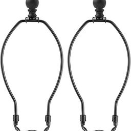 Asjeumt 8 Inch Lamp Harp, Black 2 Set Harps and Finial, Metal Shade Holder, DIY Detachable Lampshade Bracket Adapter Hardware, Replacement Table & Floor Light Accessories Parts Repair-image-29