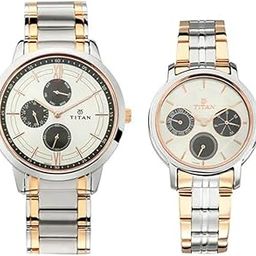 Bandhan Silver Dial Quartz Multifunction Stainless Steel Strap Watch for Couple-NS17692589KM01P/NT17692589KM01-image-8