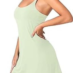 Womens Tennis Dress with Built-in Bra & Shorts Athletic Dress Workout Dress Exercise Dress with Pockets Golf Dress-image-63