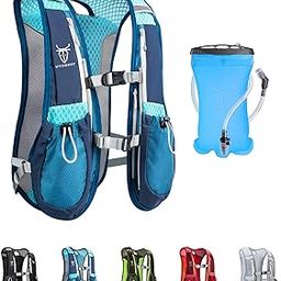 UTOBEST Running Vest, 5L Hydration Vest Lightweight, Running Backpack with 1.5L Water Bladder, Adjustable Running Hydration Vest for Trail Running Marathon Race Jogging Cycling Blue-image-48