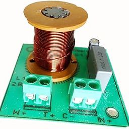 2 Way Crossover Circuit Board with Copper Coil and Terminals, Green Passive Networking Frequency devider Speaker Terminal Module-image-81