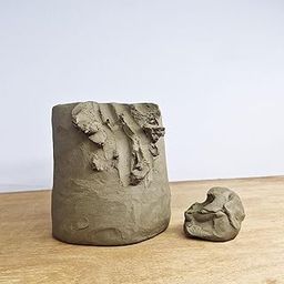 Premium Terracotta Clay for Modeling and Art & Craft Projects| Fine motor skills - Shadu mati - Air Dry Wet Clay for Children & Professional Artists - Ready to Use Natural Eco Friendly Filtered Molding Clay (1Kg)-2