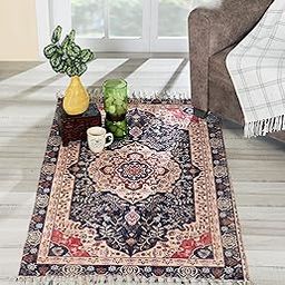AMAZE ATTIRES Handmade Printed Chindi Floor Rectangular Dhurrie/Rugs/Carpet for Living Room/Bedroom/Drawing Room/Hall Home Decor (2 Feet X 3 Feet, Multi)-image-94