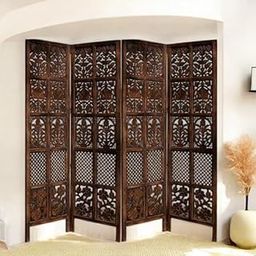 Wooden Room Divider,Bedroom Decorative Items,Divider for Living Room,Kashmiri,mandir gate,partition Wall Divider,Room Divider partition[ Brown ] (4)-image-46