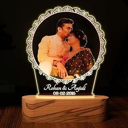SNAPTRAP Personalized Photo Lamp Couple Gift|LED Table Lamp|Wedding Gift for Couples|Anniversary Gift for Husband Wife|Customized Photo Night Lamp|Valentine Gift for Girlfriend (Design 6)-image-21