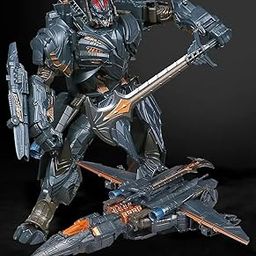 Kiditos Deformation Jet Fighter Action Figure Robot Toy, (17 CM, Grey)-17