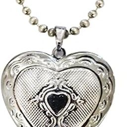 La Belleza Pendant for Women Rhodium Plated Openable Heart Shaped Photo Frame Locket Gift Jewelry Pendant Necklace for Men and Women.-image-42