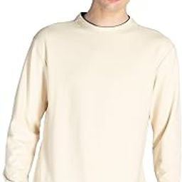 Mens Solid Round Neck Lightweight Sweatshirt-image-9