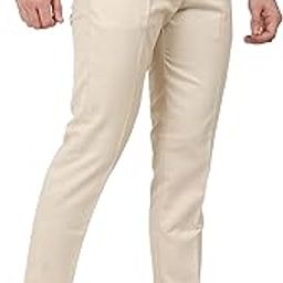 Men's Formal Dress Trousers, Slim Fit, Beige, Cotton Blend-15