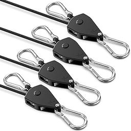 VIPARSPECTRA 2 Pair of 1/8" Heavy Duty Adjustable Grow Light Rope Hanger-image-91