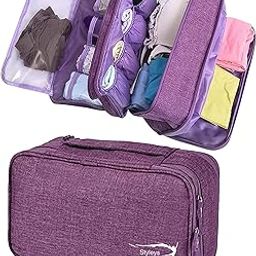 3 Layer Lingerie Organizer Bag For Bra, Underwear, Cosmetics, Lingerie, Panty, Etc (Purple - S11011) - Polyester-picture-56