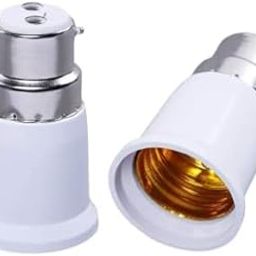 White B22 to E27 Screw Base Socket Lamp Holder | Adapter Light Bulb (Pack of 2) (CBH-2)-28