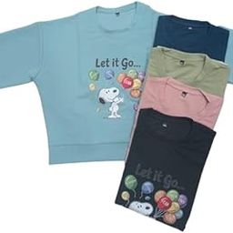 RUDRAJ Enterprise Peanuts 'Let it Go' Graphic T-Shirt, Short Sleeve, Available Multi-Color-image-90