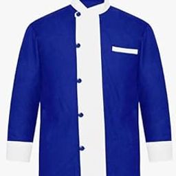 Full Sleeve Colorblock Chef Coat Apron-image-0