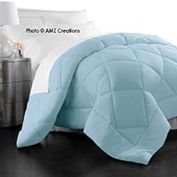 AMZ Microfibre 999 TC Reversible Comforter (Sky Blue_King)-32