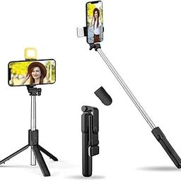 SooPii Selfie Stick Tripod with Fill Light, 7.5-28inch Phone Tripod Stand with Wireless Remote, 3 in 1 Multifunctional Extendable Selfie Stand, Gimbal Mobile Stick Perfect for Selfies/Live Streaming-11