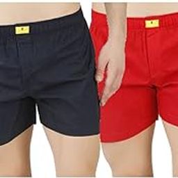 100% Cotton Boxer Inner Shorts for Men- Soft Durable Regularfit Solid Multicolor with - Casual Home Wear-image-25