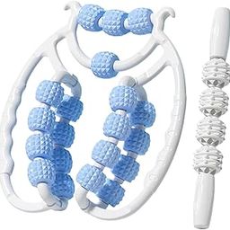 20 Wheels Massage Roller Travel Ergonomic Roller Massager for Arms Calf Hand Blue| Sports Equipment | Outdoor Sports Gear | Exercise Gear-image-38