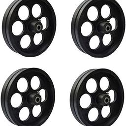TECHDELIVERS® 4Pieces Pulley Wheels 20mm width x 100mm height for use with Rubber Track Belt-image-93