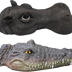 Fake Alligator Head Water Decoy Funny Toy Pond Decoration |1 Alligator Head Model1 Floating Hippo Head Model-image-37