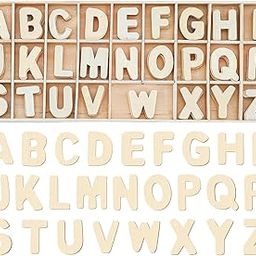 Haoser 156 Pcs Small Wooden Letters – 3/4-1 Inch Unfinished Wood Alphabet Letters, 6 of Each Capital Letter for DIY Crafts, Learning, Scrapbooking, Home Decoration, Painting Projects, Kids School Activities-20