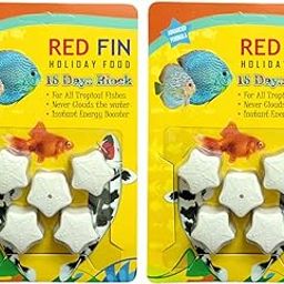 JSquare Red Fin Holiday Fish Food Blocks, 15 Days, Set of 2, Instant Energy Booster, Never Clouds Water, for All Tropical Fishes-image-52