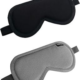 Adjustable Pack of 2 Gray and Black Sleep Mask Travel, yoga and Meditation-45