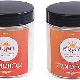 Nityam Camphor Scented Wax Free Wick Soaked in Scented Ghee, 50 Pieces (Pack of 2) - Perfect for Daily Puja-image-31