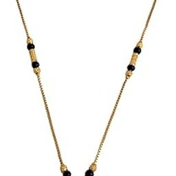 Vati pendant Micro Gold Plated Black beads beaded Mangalsutra, Traditional, Dailywear-image-52